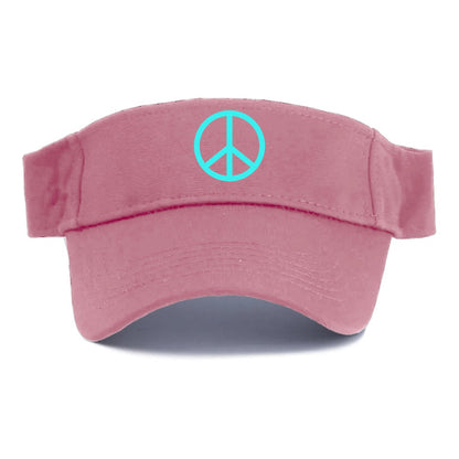 Retro 80s Peace Sign Blue Hat