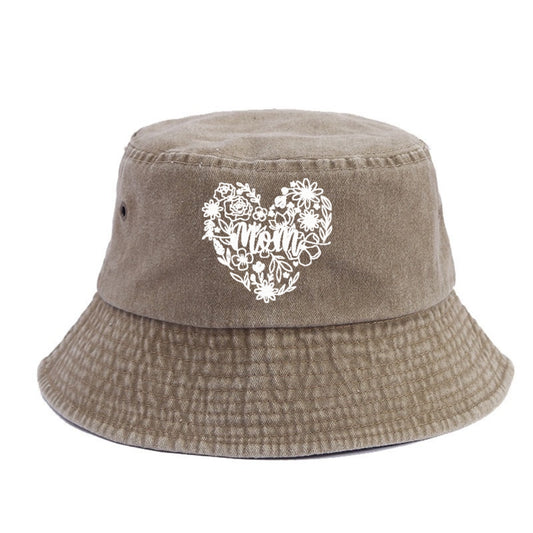 mom floral heart Hat