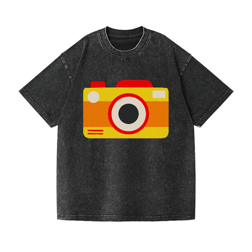 Retro 80s Camera Yellow Vintage T-shirt