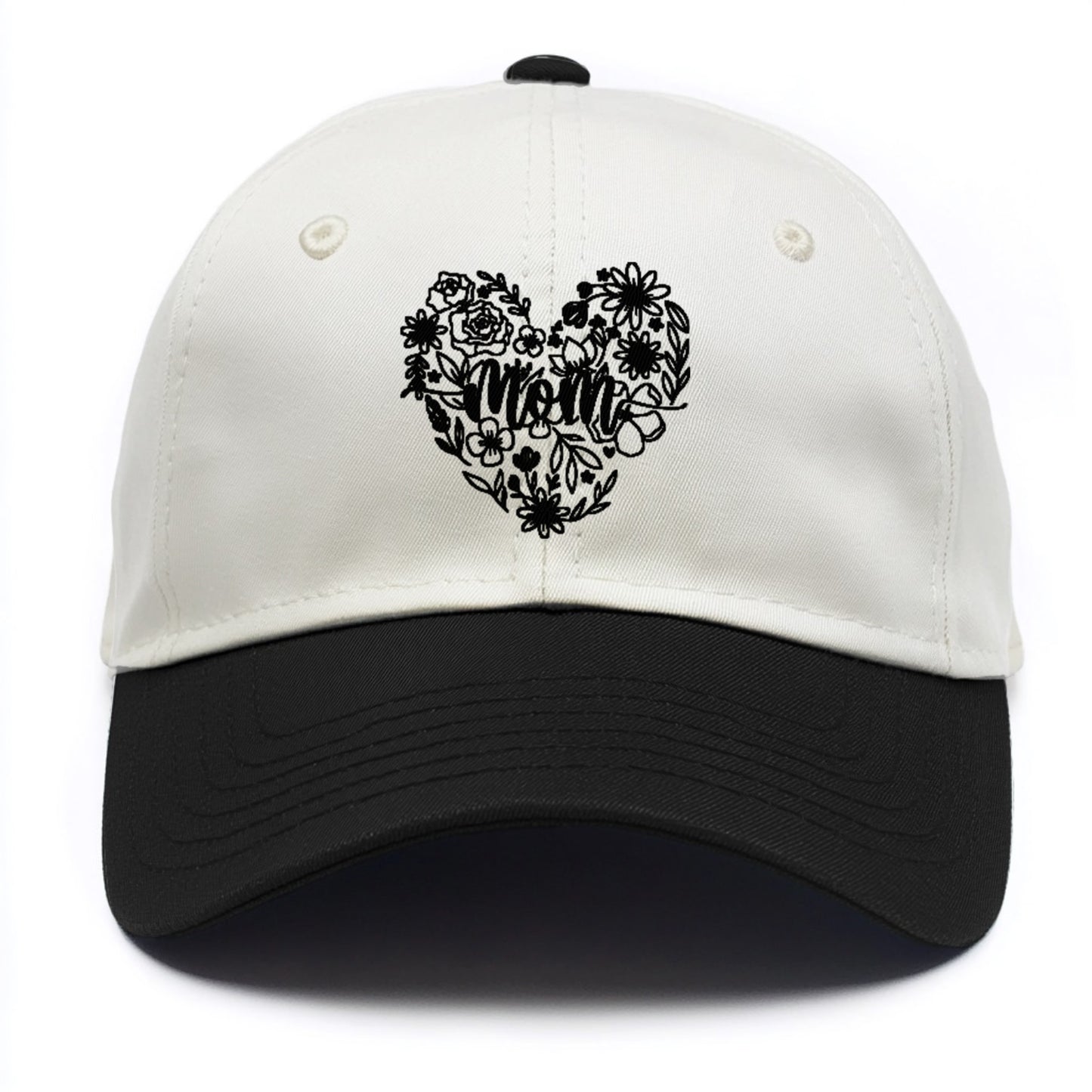 mom floral heart Hat