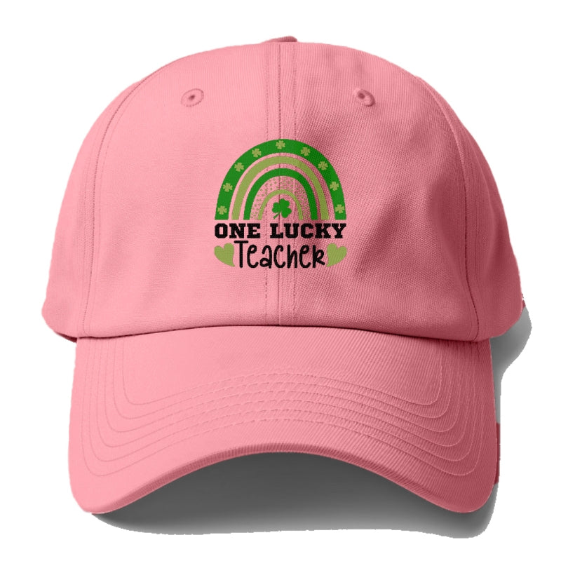 One Lucky Teacher Rainbow Hat