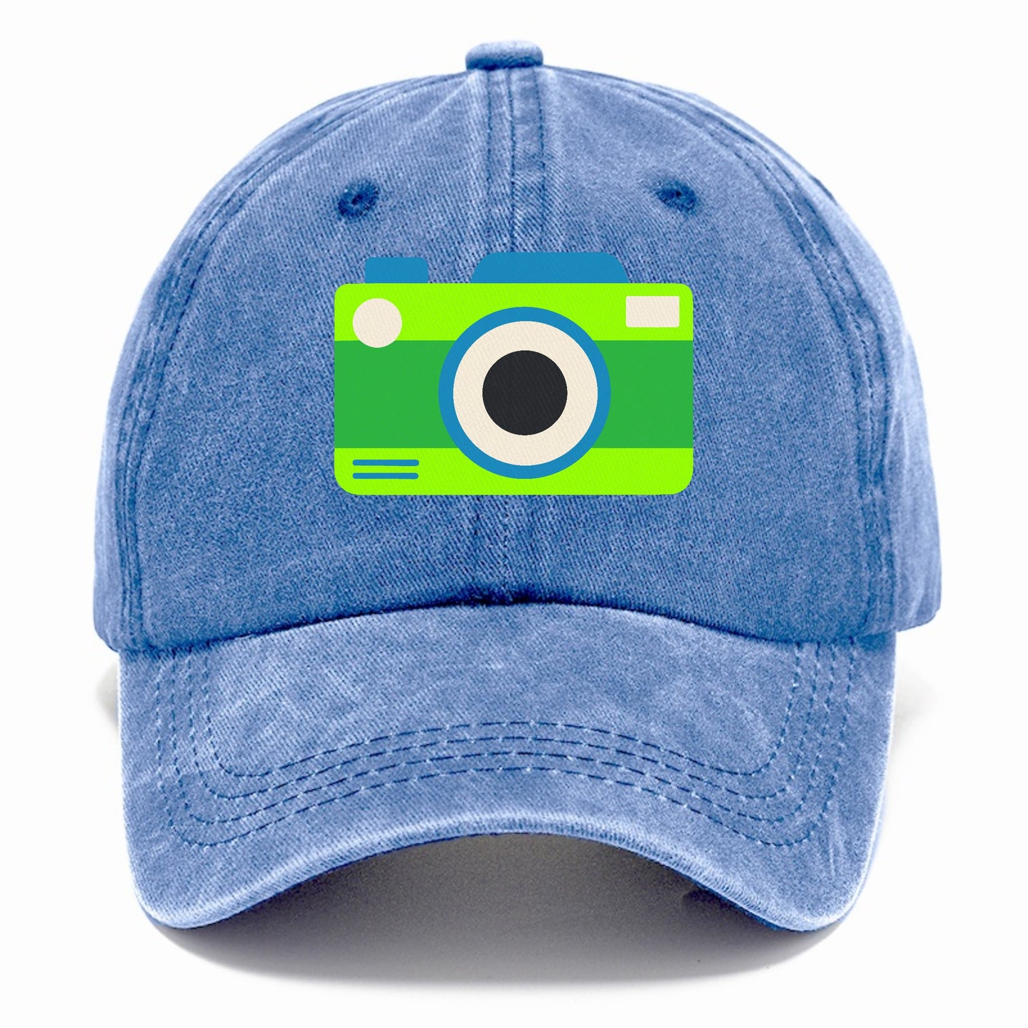 Retro 80s Camera Green Hat