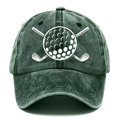 Golf Ball And Clubs Hat