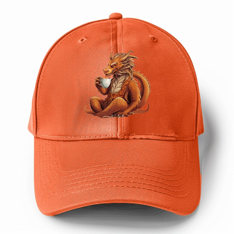 dragon drinking coffee Hat