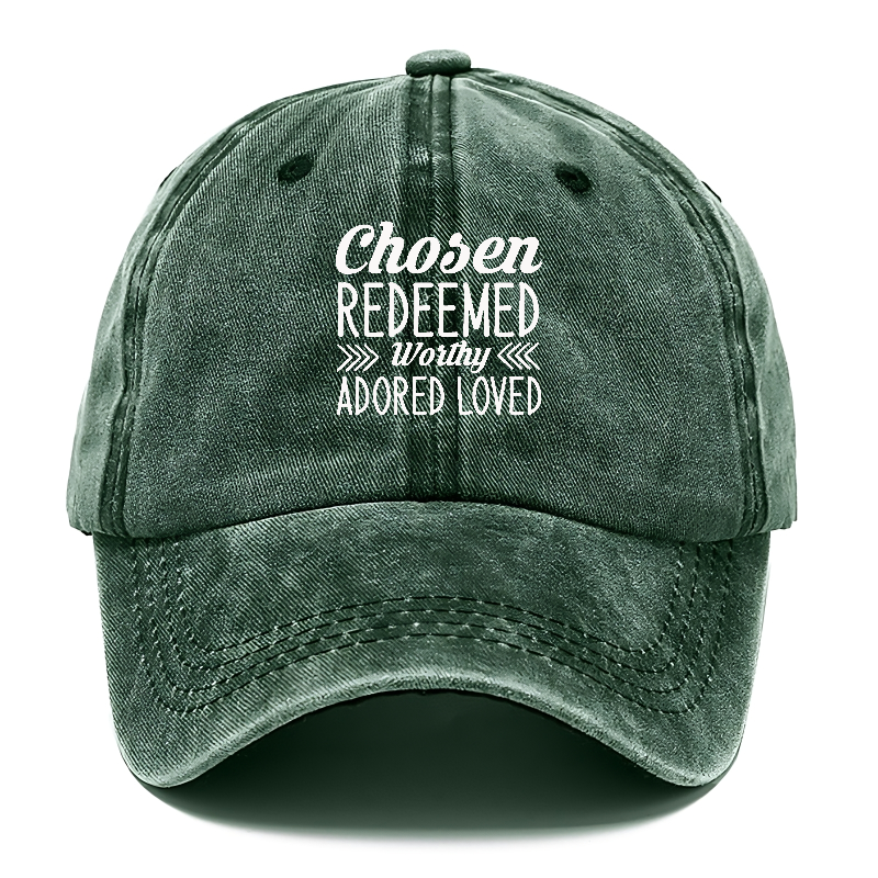 Chosen redeemed worthy adored loved Hat