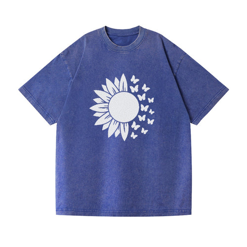 Sunflower Butterflies Vintage T-shirt