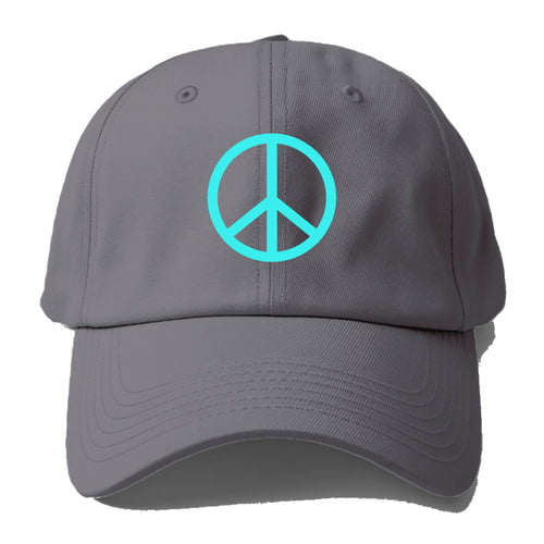 Retro 80s Peace Sign Blue Baseball Cap