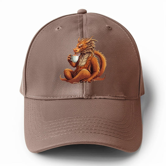 dragon drinking coffee Hat