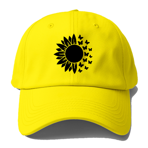 Sunflower Butterflies Baseball Cap