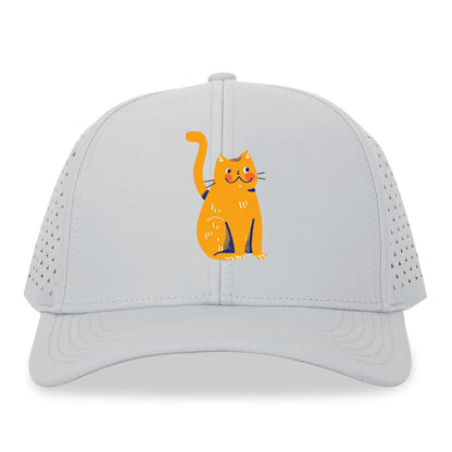 Smiling Orange Kitty with Chubby Cheeks Hat