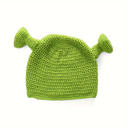 Pandaize Green Cute Beanie Trendy Breathable Knit Hats Elastic Skull Cap Lightweight Beanies