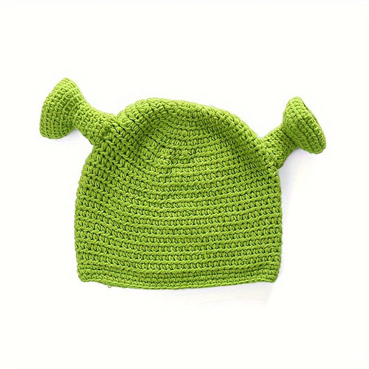 Pandaize Gorro lindo verde Gorros de punto transpirables de moda Gorro elástico con calavera Gorros ligeros