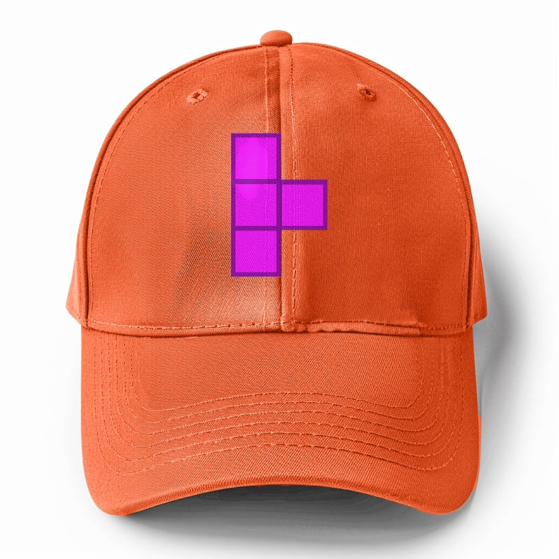 Retro 80s Tetris Blocks Purple Hat