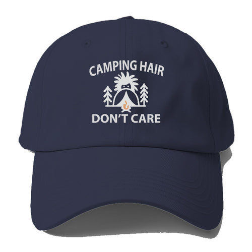 Camping Hair Don't Care Baseball Cap For Big Heads