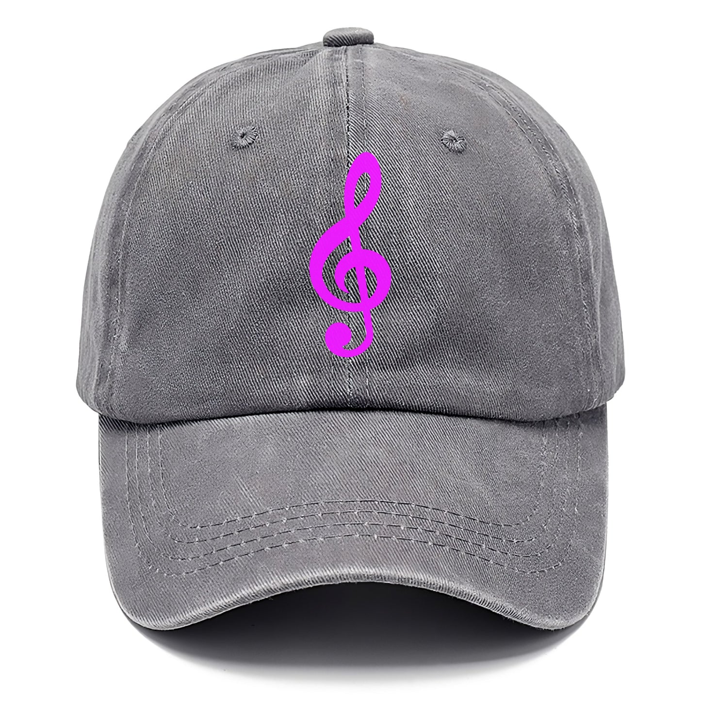 Retro 80s Music Note Purple Hat