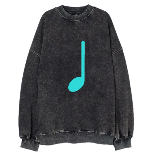 Retro 80s Music Note Blue Vintage Sweatshirt