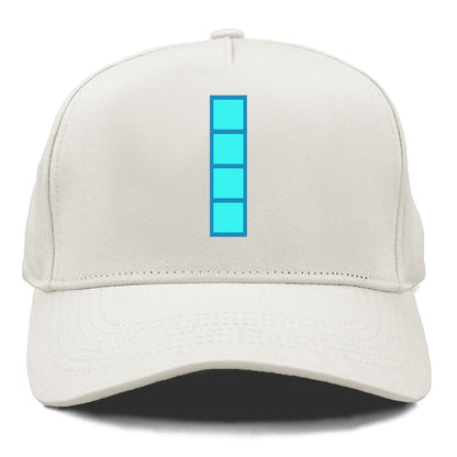 Retro 80s Tetris Blocks Blue Hat