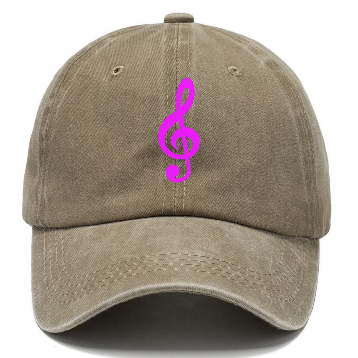 Retro 80s Music Note Purple Hat