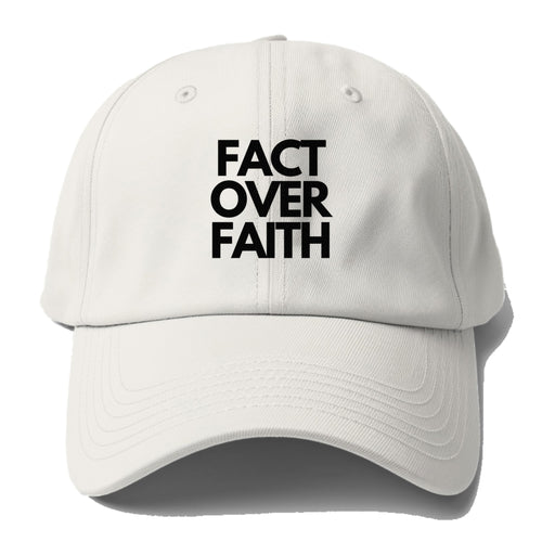 Fact Over Faith Baseball Cap For Big Heads