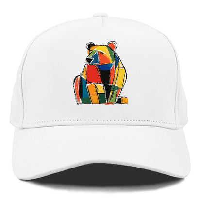 Colorful Abstract Bear Hat