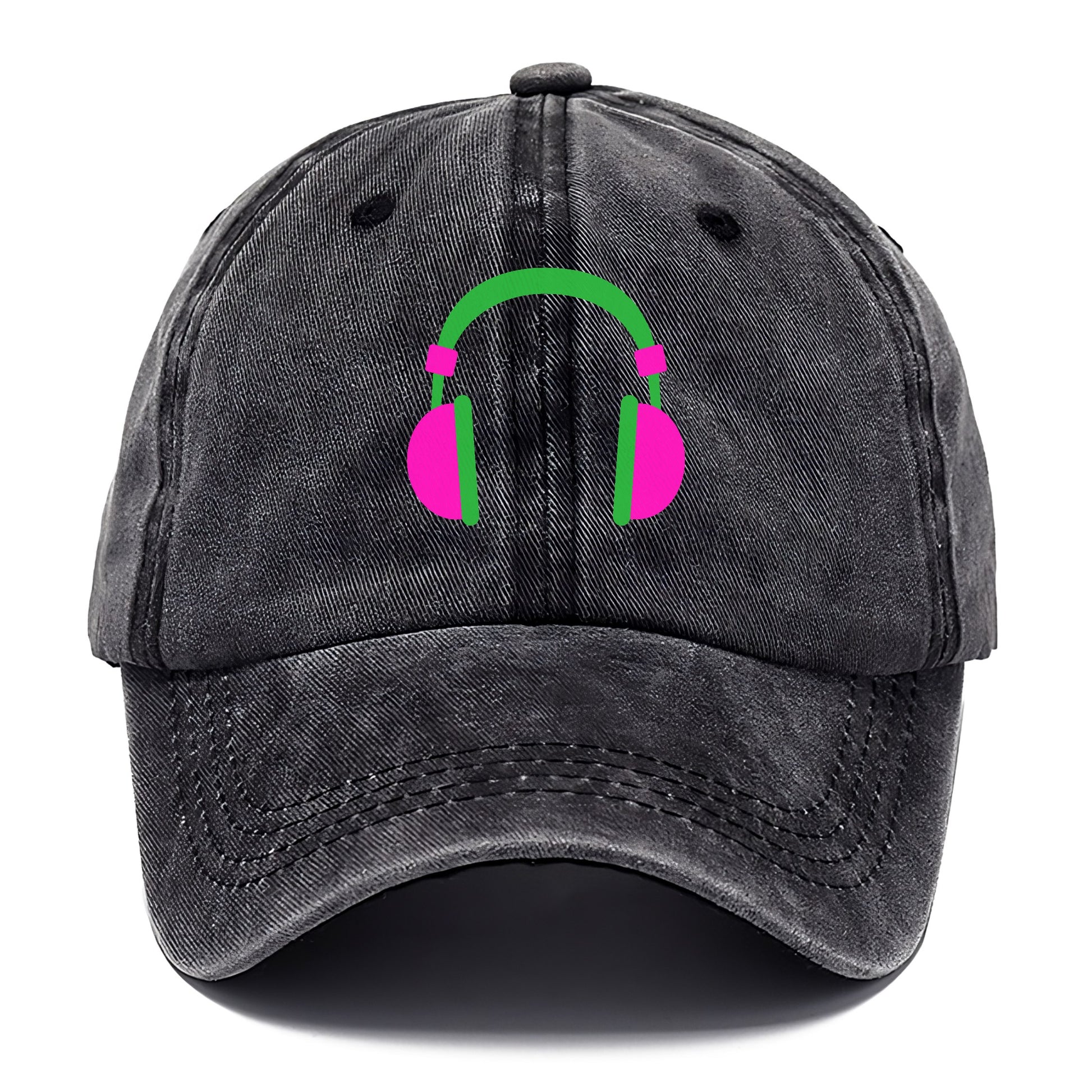 Retro 80s Headphones Pink Hat