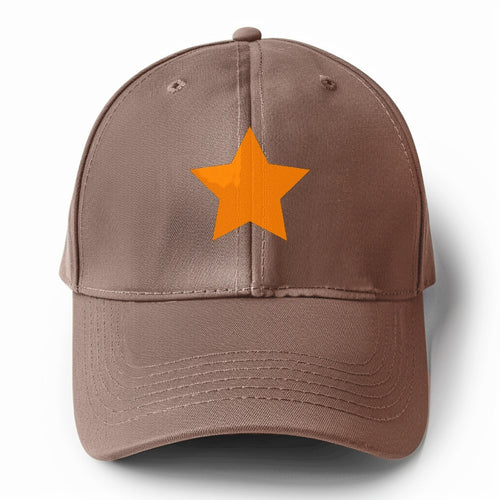 Retro 80s Star Orange Solid Color Baseball Cap