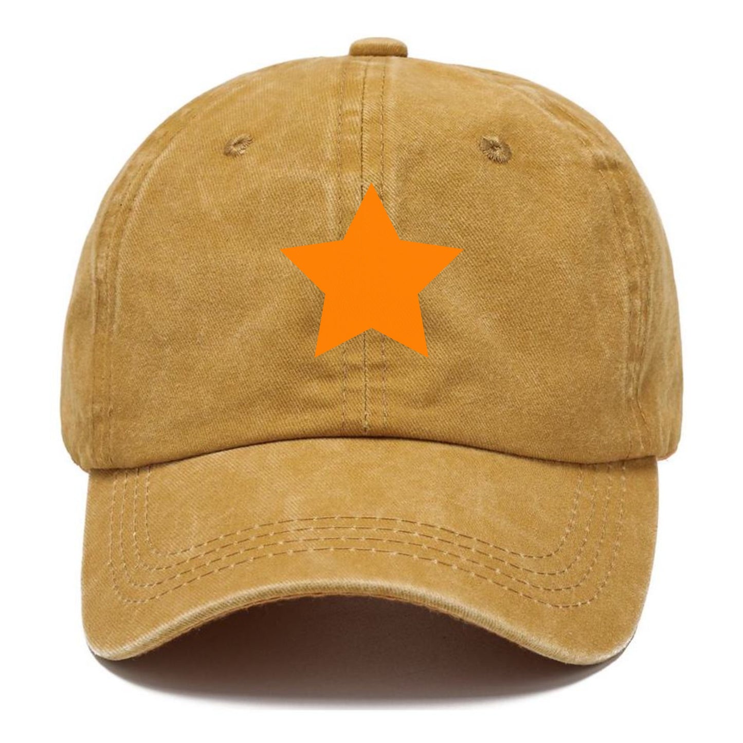 Retro 80s Star Orange Hat