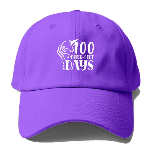 100 Purr Fect Days Baseball Cap