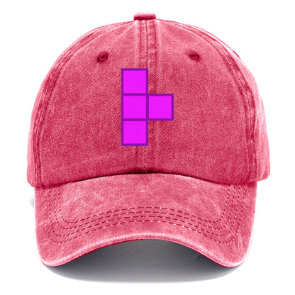 Retro 80s Tetris Blocks Purple Hat