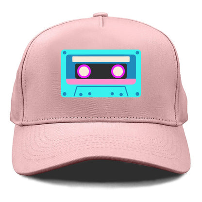 Retro 80s Cassette Blue Hat