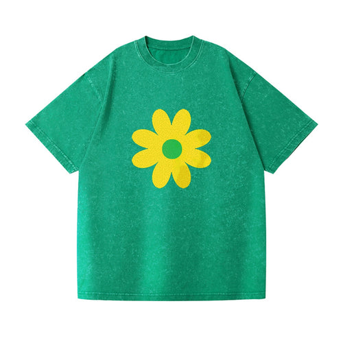 Retro 80s Flower Yellow Vintage T-shirt