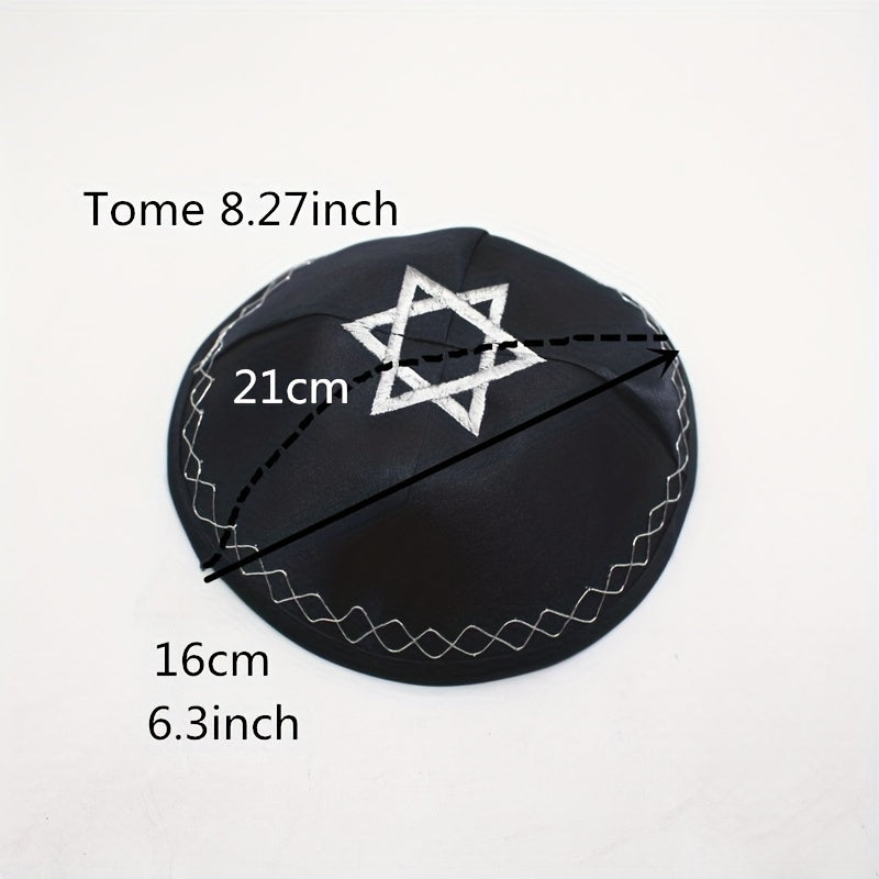 Star of David Embroidered Kippah Yarmulke - Jewish Hat - Hanukkah Gift