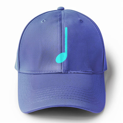 Retro 80s Music Note Blue Hat