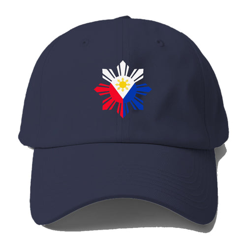 Philippines Iconic Sun And Stars Baseball Cap For Big Heads