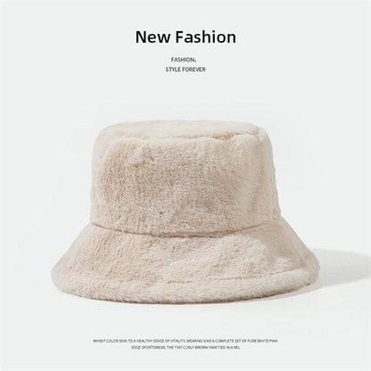Faux Fur Bucket Hat - Sweet and Adorable, Plush and Versatile Fisherman Hat for Extra Warmth