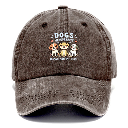 Dogs Make Me Happy Hat