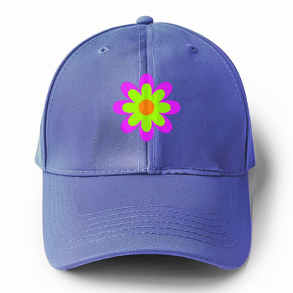 Retro 80s Flower Purple Hat