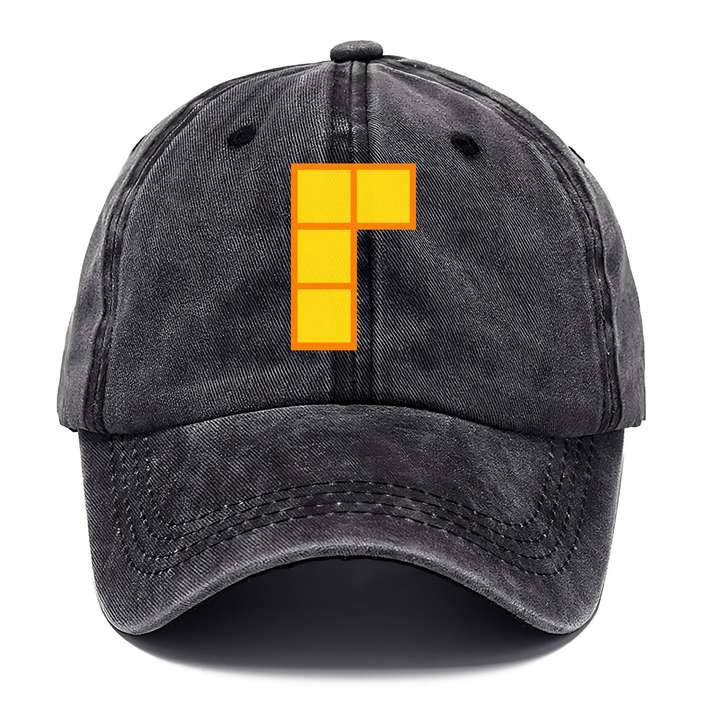 Retro 80s Tetris Blocks Orange Hat