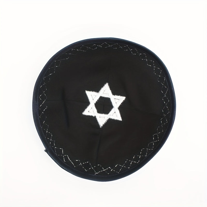 Star of David Embroidered Kippah Yarmulke - Jewish Hat - Hanukkah Gift