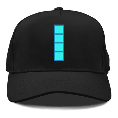 Retro 80s Tetris Blocks Blue Hat