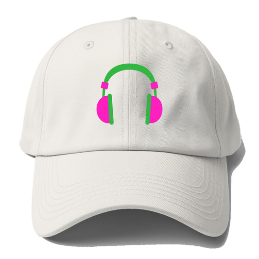 Retro 80s Headphones Pink Hat