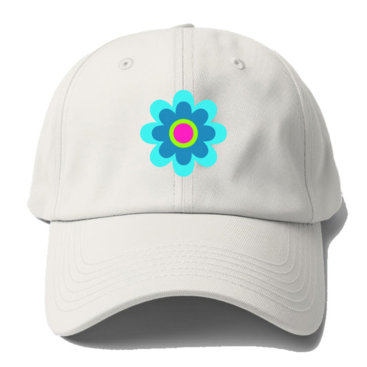 Retro 80s Flower Blue Hat