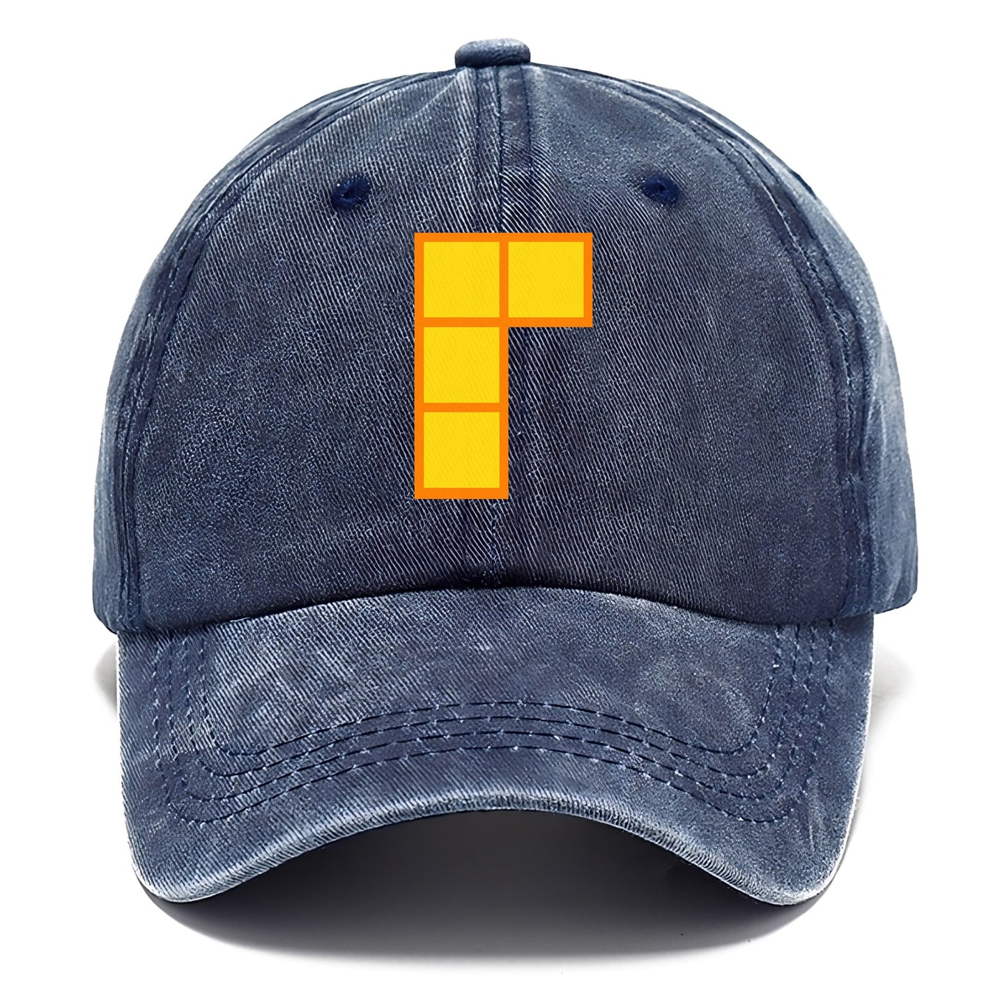 Retro 80s Tetris Blocks Orange Hat