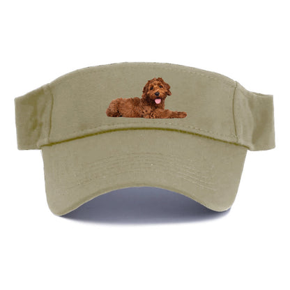 Labradoodle laying down Hat