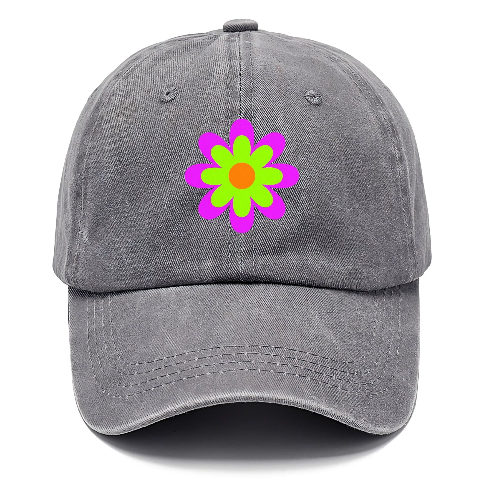 Retro 80s Flower Purple Hat