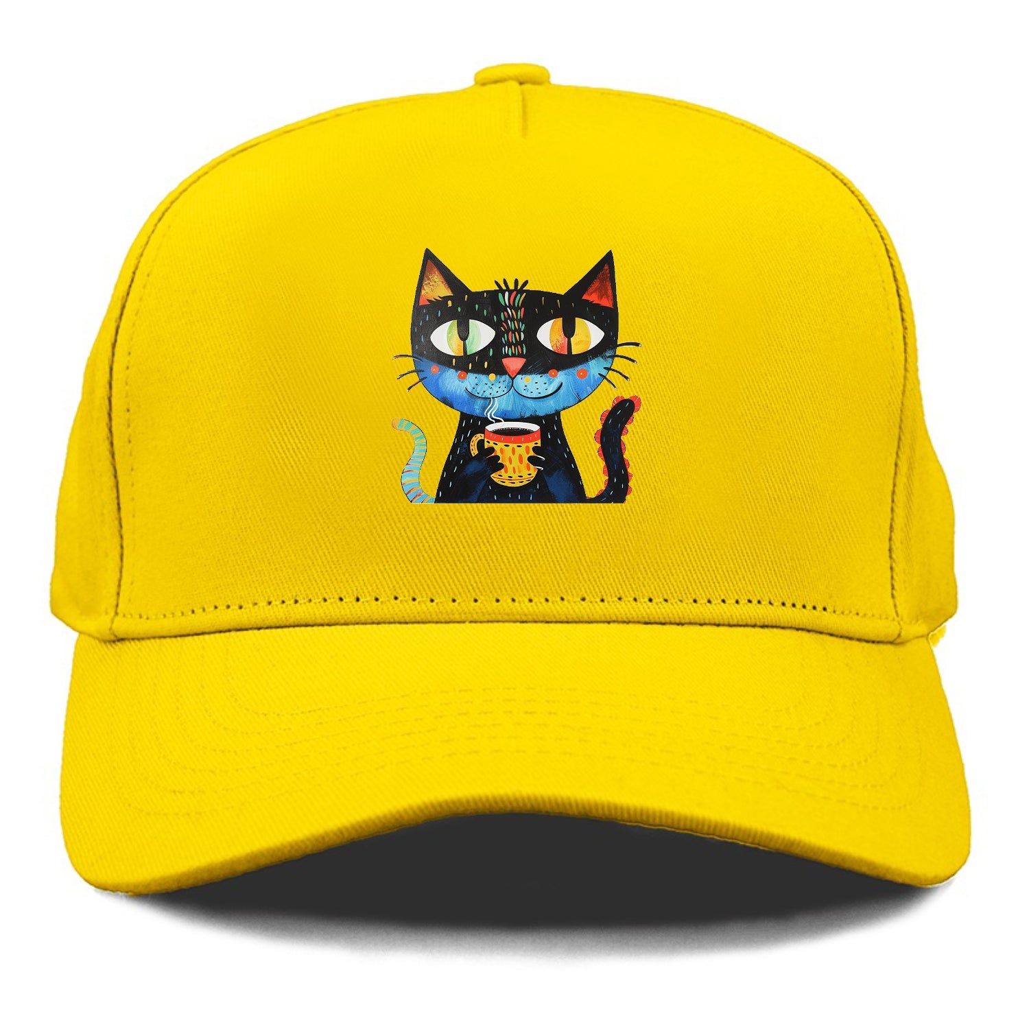 Coffee Cat Vibrant Mornings Hat