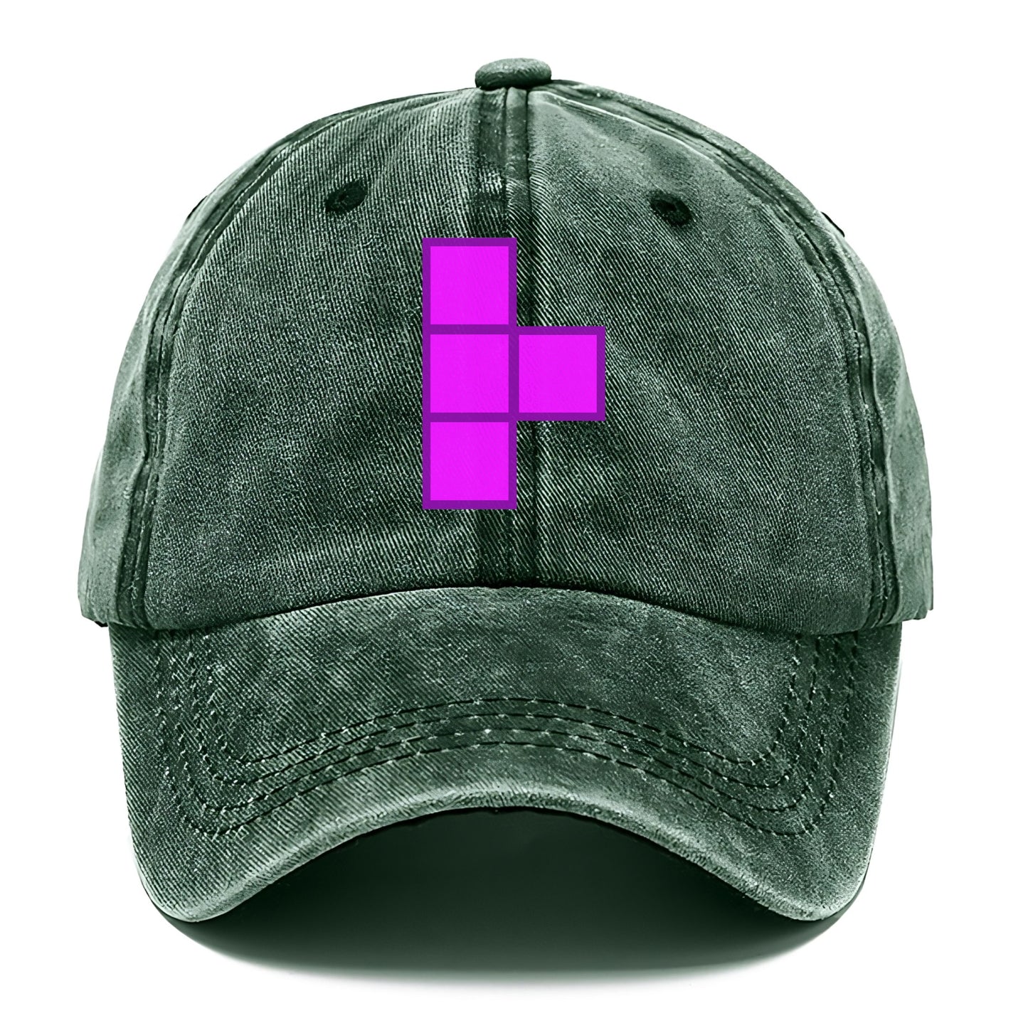 Retro 80s Tetris Blocks Purple Hat