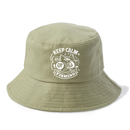 Keep calm and go fishing Hat