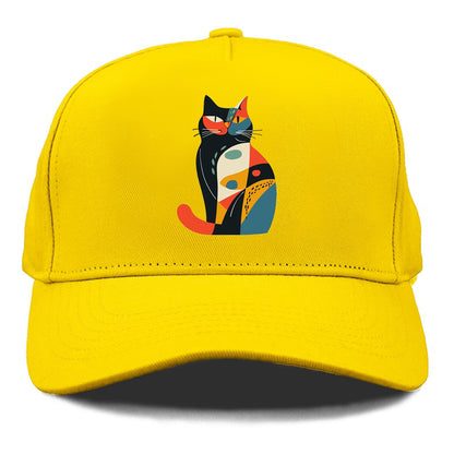 Abstract Elegance Colorful Cat Hat