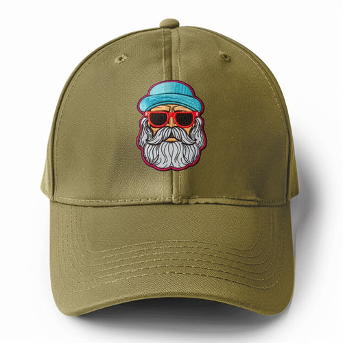 Old Man With Cool Glass Solid Color Baseball Cap